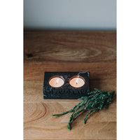 Shabbat Shalom Candleholders in Black by Or'el