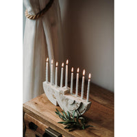 White/Brown Chanukiah by Or'el Design