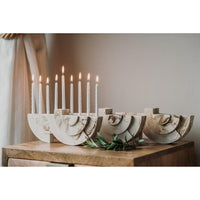 White/Brown Chanukiah by Or'el Design