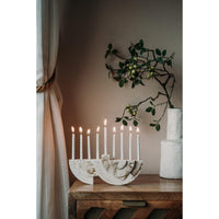 White/Brown Chanukiah by Or'el Design