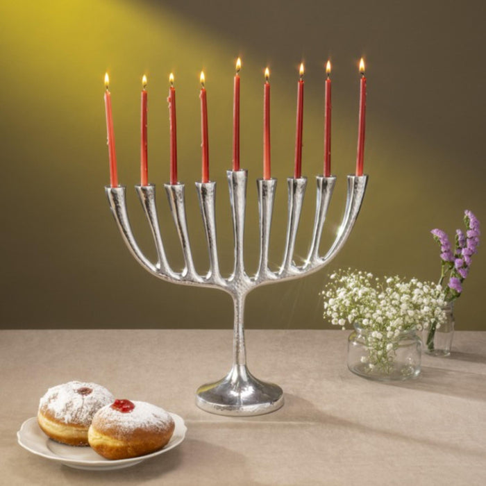 Classic Large Hammered Branch Chanukiah Menorah by Yair Emanuel