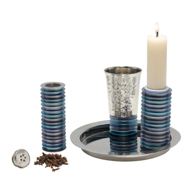 Discs Havdalah Set in Blues by Yair Emanuel