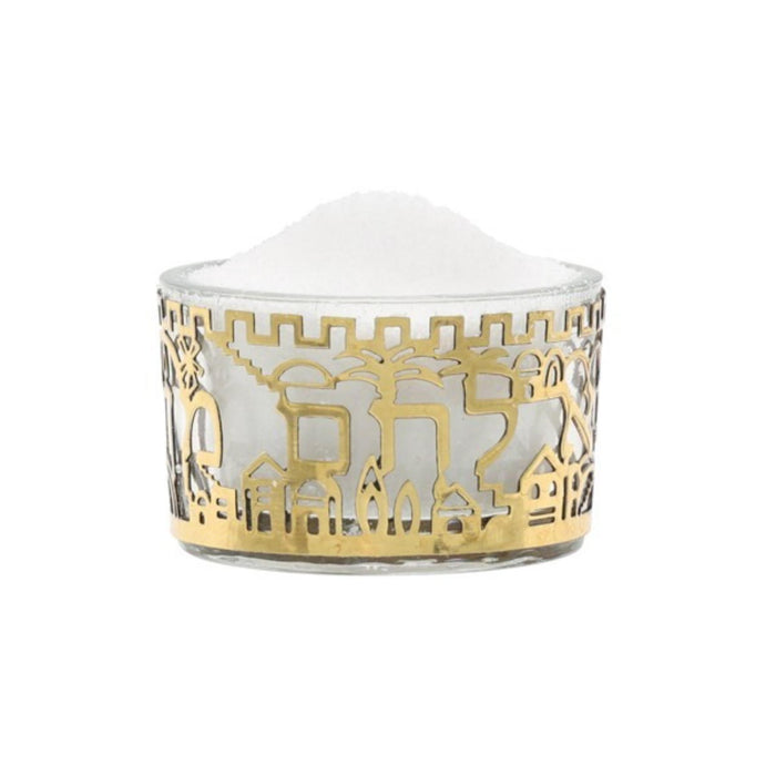 Salt Dish Jerusalem Brass Cut Out by Yair Emanuel