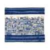 Walls Of Jerusalem in Blue and Silver Talit Medium with Matching Bag/Kippah Yair Emanuel