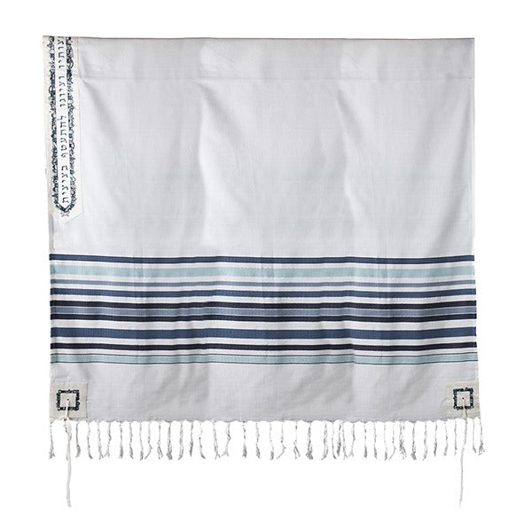 Medium Jerusalem Woven Stripes Talit and Matching Bag by Yair Emanuel