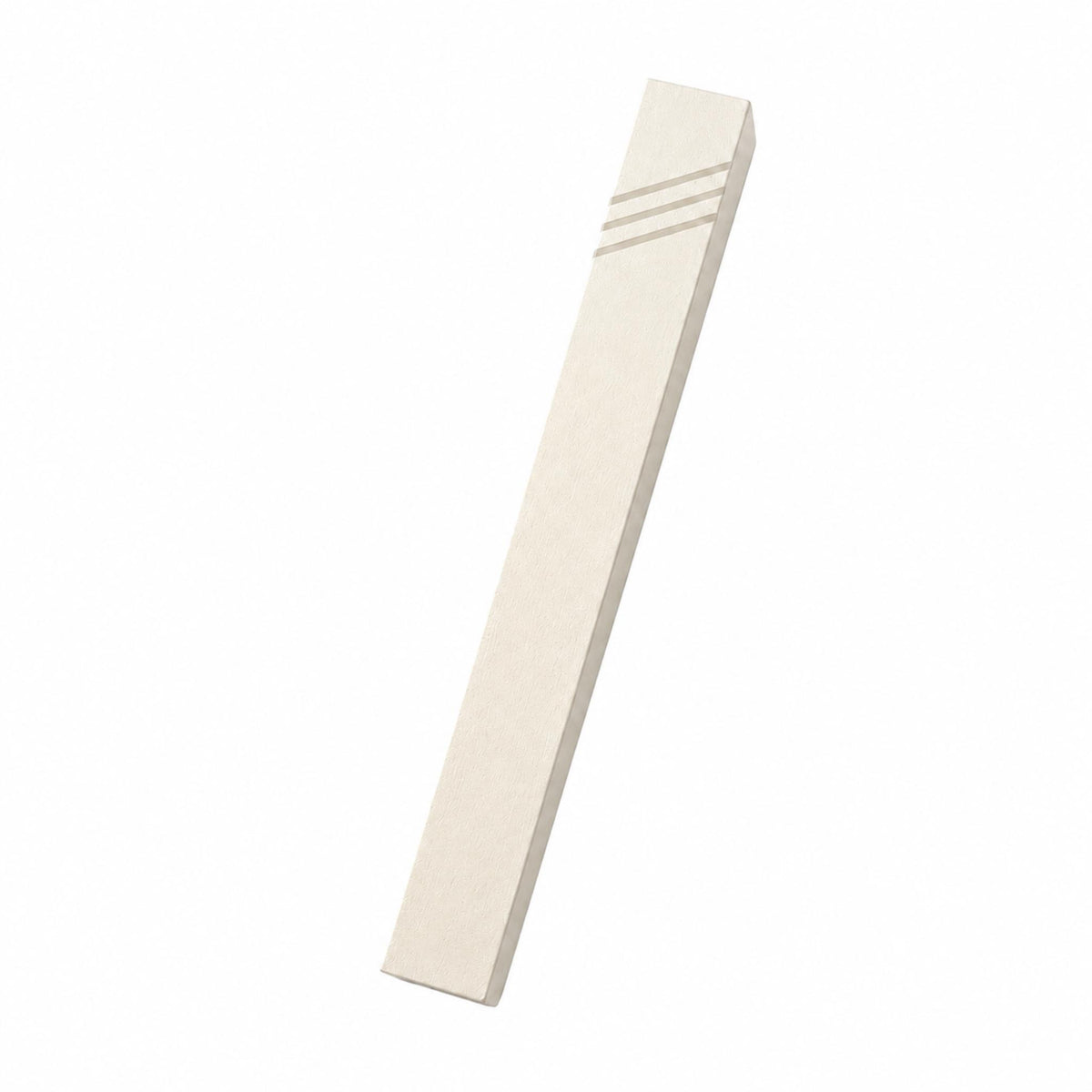 'Diagonals' Shin Mezuzah in White by Adi Sidler