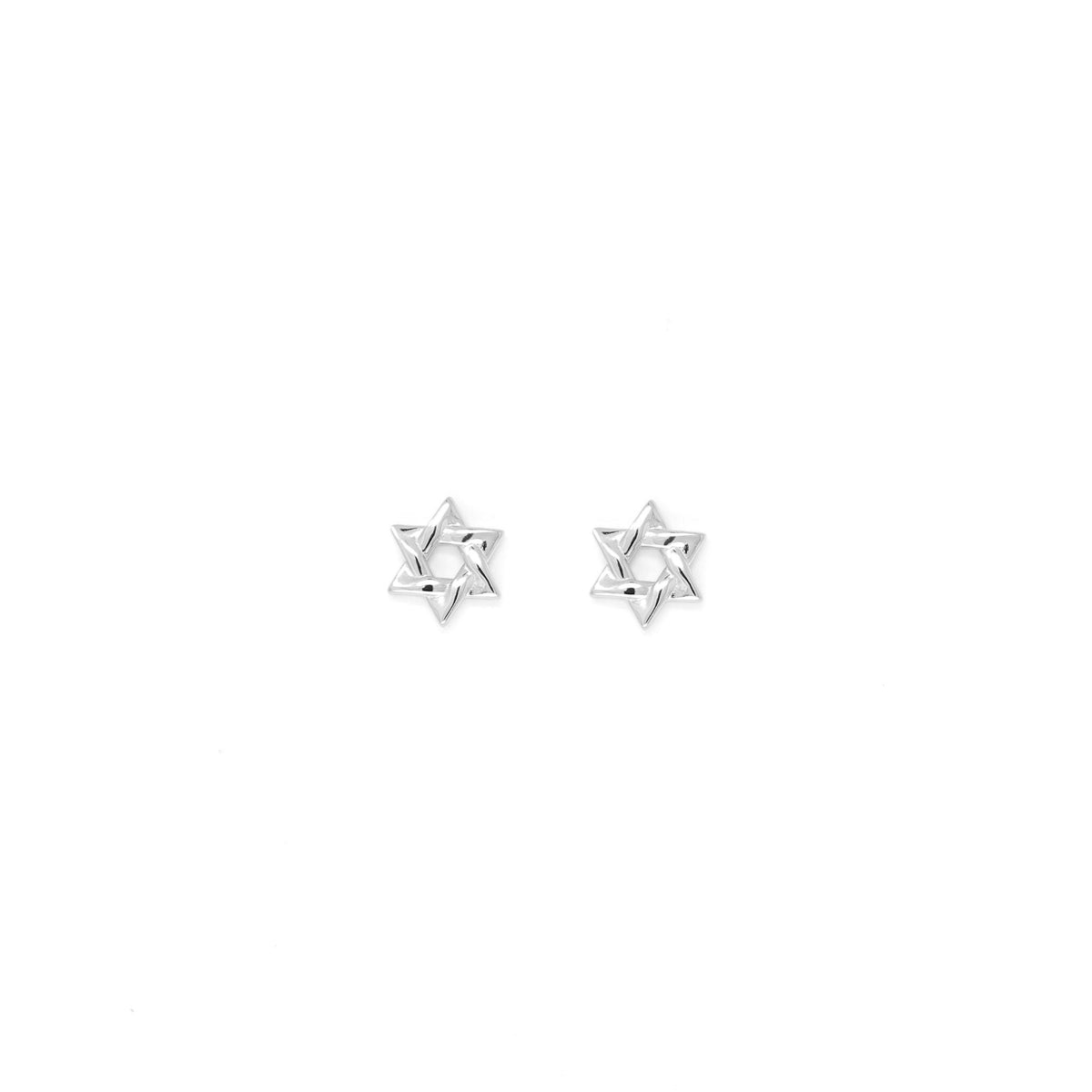 Star of David Earrings in Silver by Penny Levi