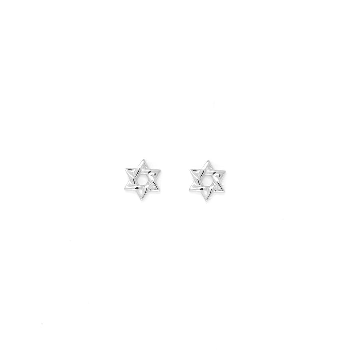 Star of David Earrings in Silver by Penny Levi