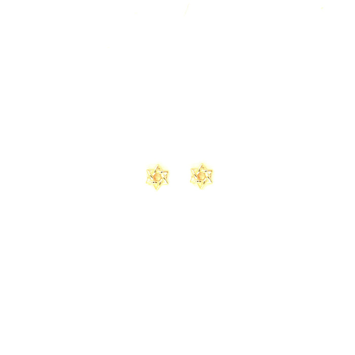 Tiny Star of David Earrings in Gold by Penny Levi