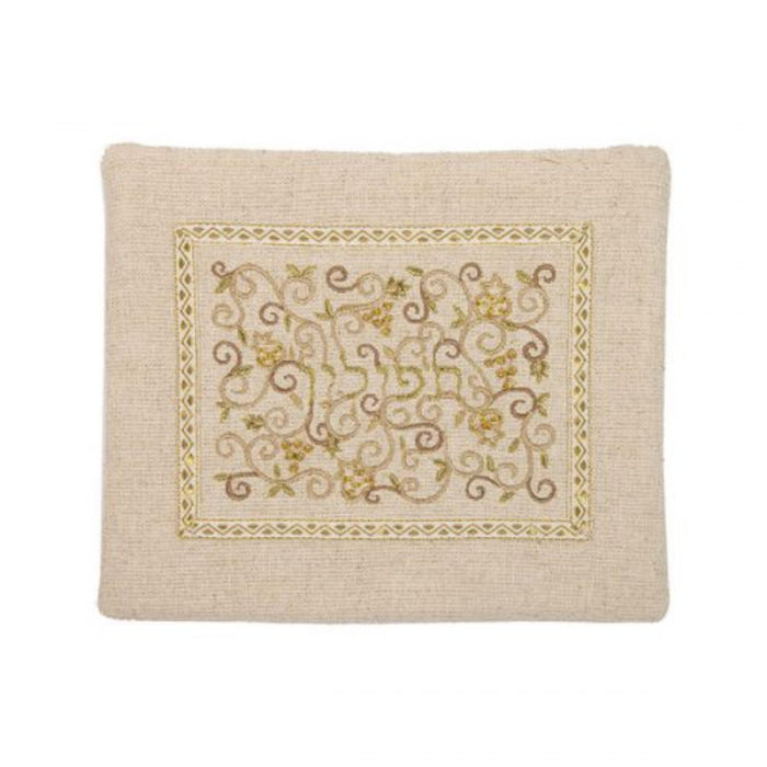 Tefillin Bag Pomegranates in Linen by Yair Emanuel
