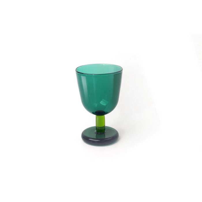 Butter Cup Glass Kiddush Cup in Emerald/Grass by Tchotchke