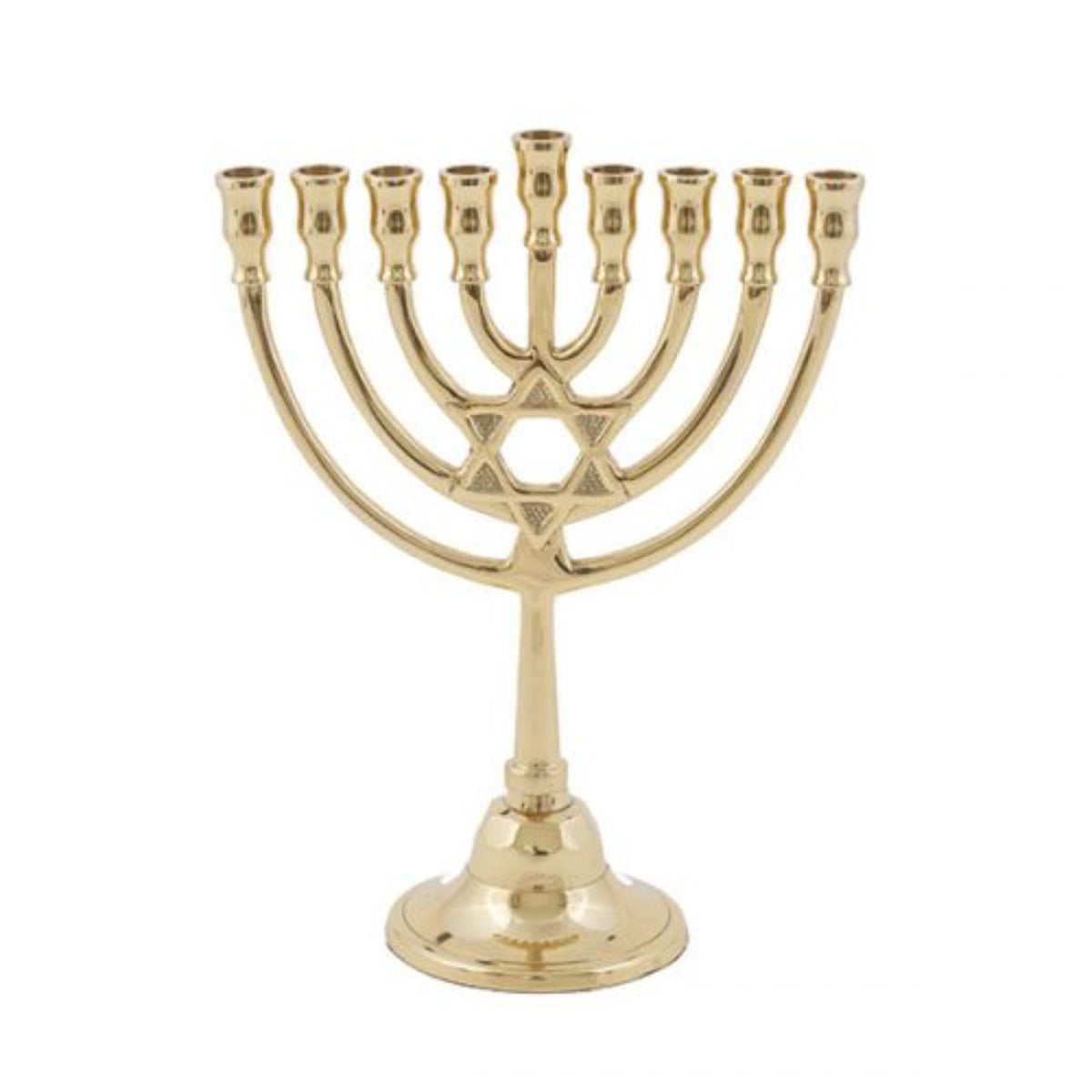 Bronze Magen David Chanukiah by Yair Emanuel (