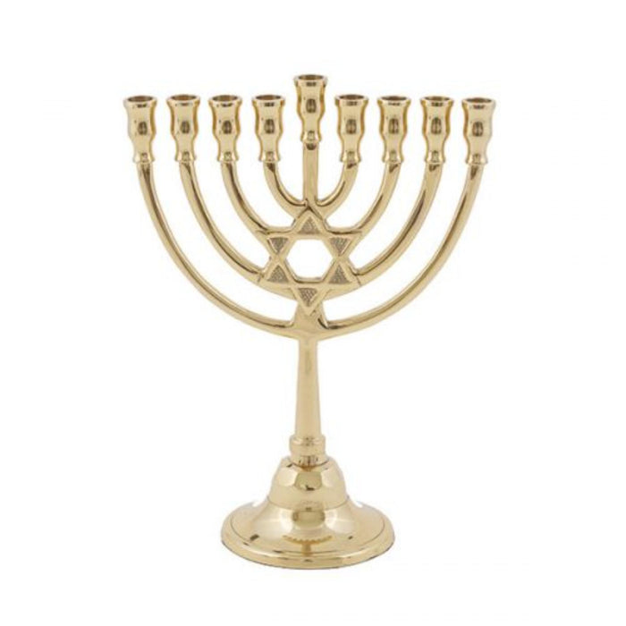Bronze Magen David Chanukiah by Yair Emanuel (