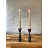 Forged Tapered Shabbat Candlesticks in Ironwork by Steven Bronstein