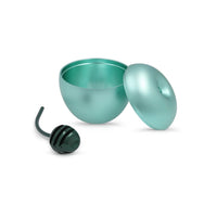 Fresh Mint Green Rosh Hashanah Apple Honey Pot with Green Dipper by Akilov