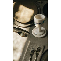 Makrana Marble and Semi Precious Stone / Lapis Lazuli Kiddush Cup by Theo Jerusalem