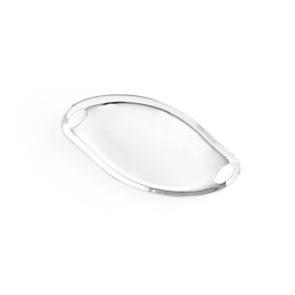Curved Alloy Challah Tray by Nambe