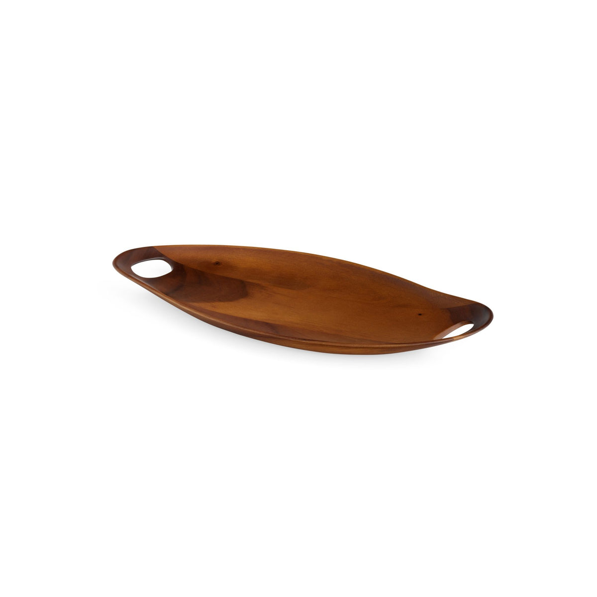 Curved Acacia Wood Challah Tray by Nambe