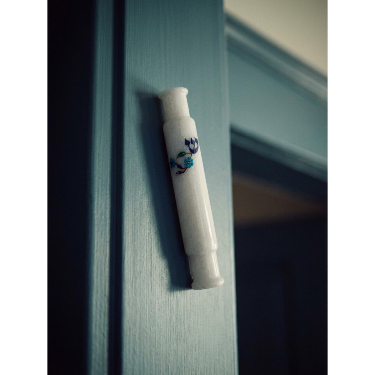 Lapis Lazuli Mezuzah by Theo Jerusalem
