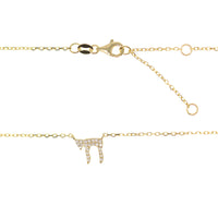 Chai 'Life' Necklace in Gold and CZ by Penny Levi