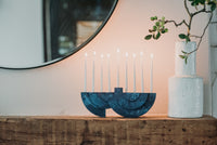Blue Marble Chanukiah by Or'el Design