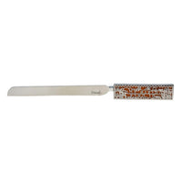Jerusalem Metal Cut Out Jerusalem Design - Wood effect Challah Knife by Yair Emanuel