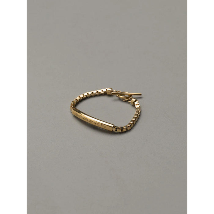 Shema Bracelet in Sterling 925 Silver Gold Plated by Oriya