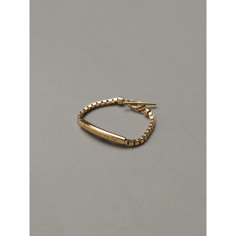 Shema Bracelet in Sterling 925 Silver Gold Plated by Oriya