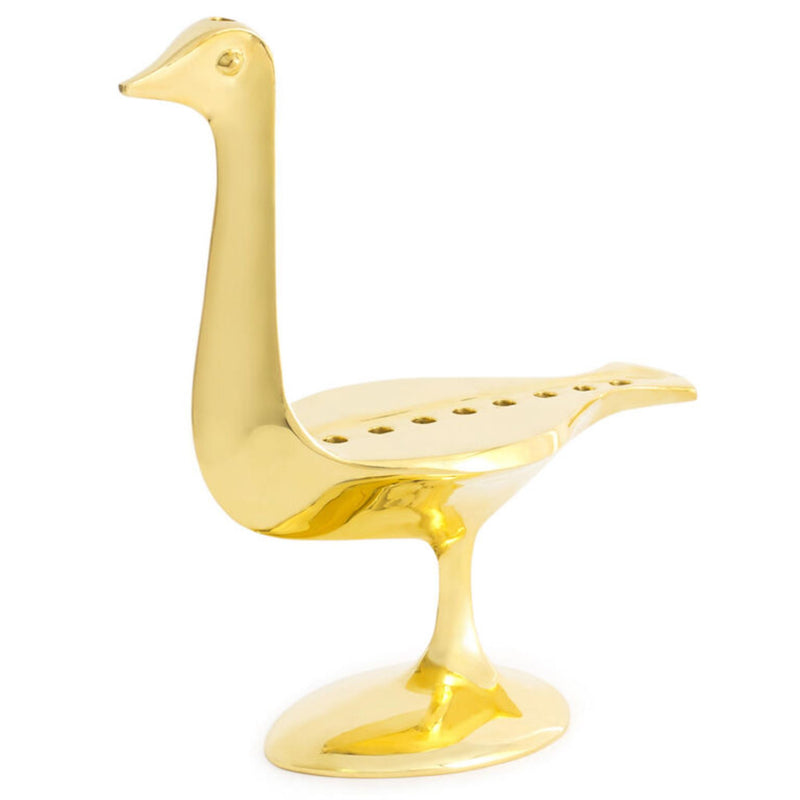 Brass Bird Chanukiah by Jonathan Adler