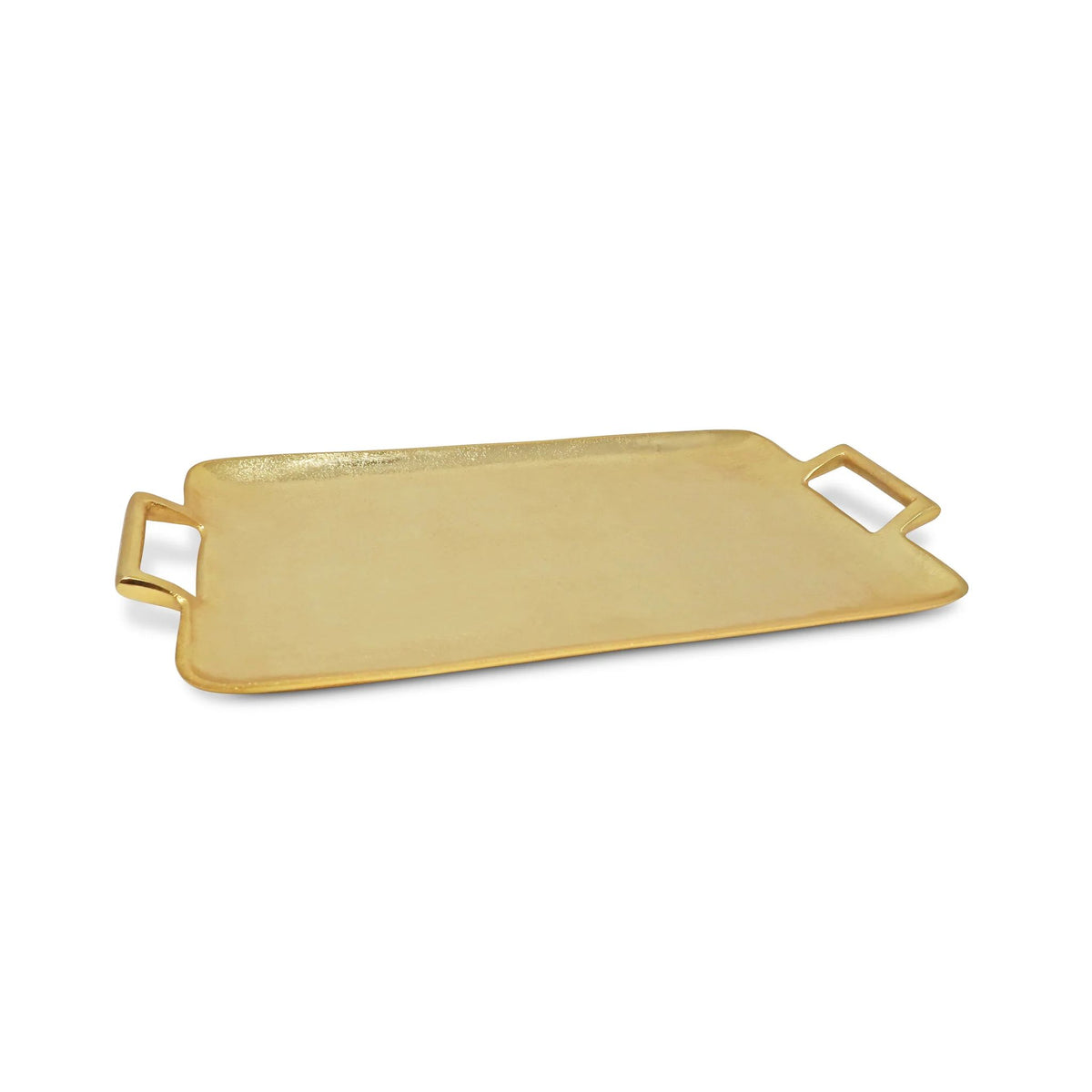 Gold Rectangle Challah Tray with Handles