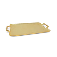 Gold Rectangle Challah Tray with Handles