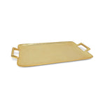 Gold Rectangle Challah Tray with Handles