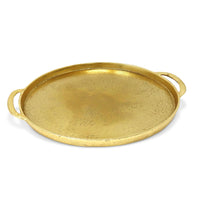 Gold Circular Challah Tray