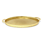 Gold Circular Challah Tray