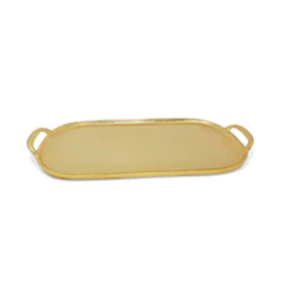 Gold Large Oval Challah Tray with Handles