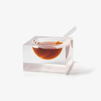 Acrylic Honey & Salt Dish in White by Apeloig