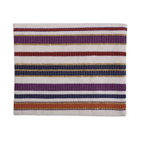 Silk/Cotton Hand Woven Multi Coloured Medium Tallit with Atara with Hebrew Blessing and Matching Bag/Kippah by Yair Emanuel