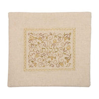 Tallit Bag Pomegranates in Natural Linen by Yair Emanuel