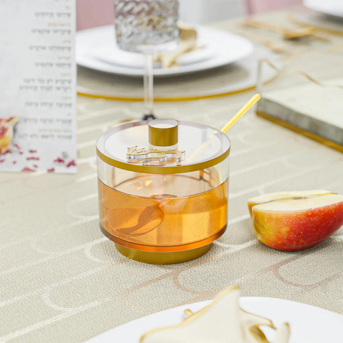 Silver Acrylic Honey Dish with Magnetic Lid by Feldart