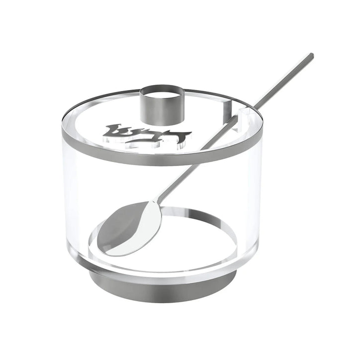 Silver Acrylic Honey Dish with Magnetic Lid by Feldart