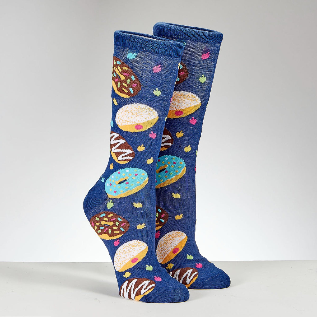 Chanukah Doughnuts Adult Crew Socks