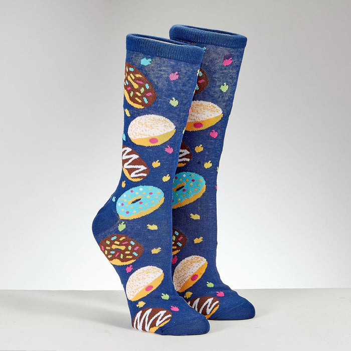 Chanukah Doughnuts Adult Crew Socks