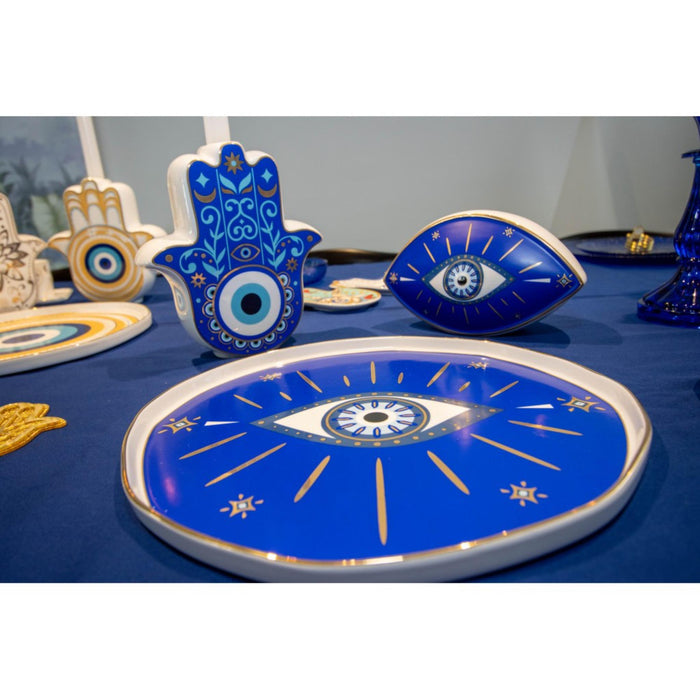 Blue Eye Porcelain Platter 30.5cm by Aulicia