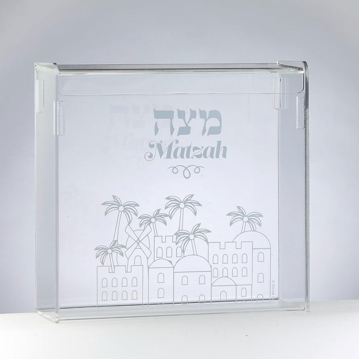 Acrylic Flip Top Matzah Box