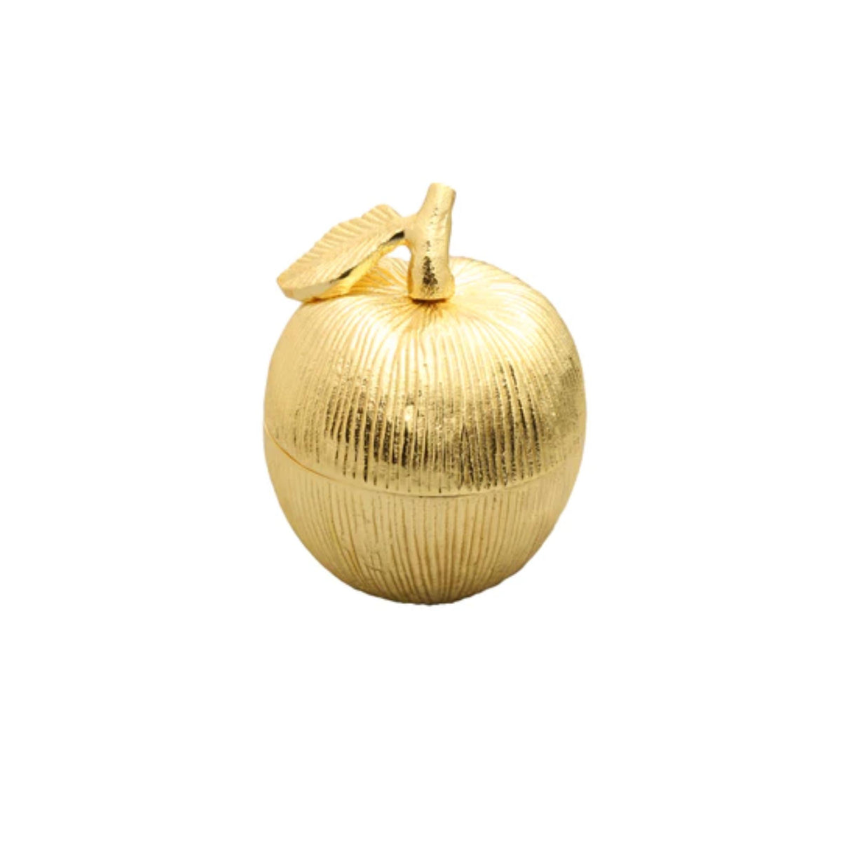 Gold Apple Shaped Honey Jar with Spoon