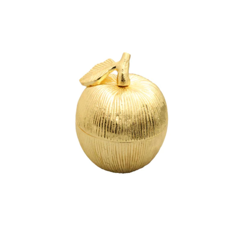 Gold Apple Shaped Honey Jar with Spoon