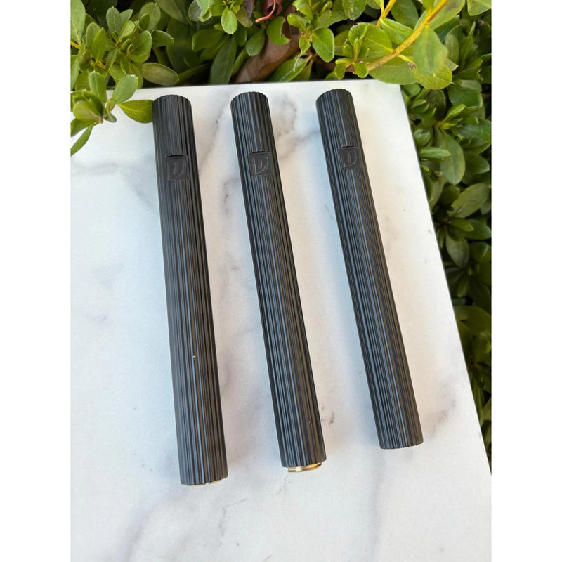 Fluted Mezuzah in Black