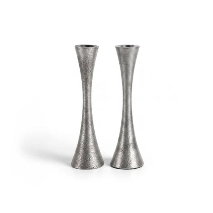 Classic Antique Silver Shabbat Candlesticks  by Yair Emanuel