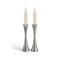 Classic Antique Silver Shabbat Candlesticks  by Yair Emanuel