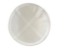 Linen Taupe Kippot with White Satin Trim by KW